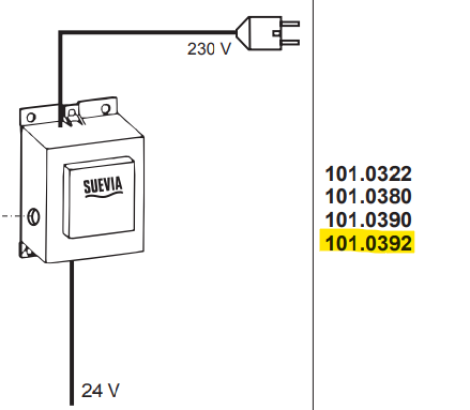 Suevia Spennubreytir 230/240V 400W