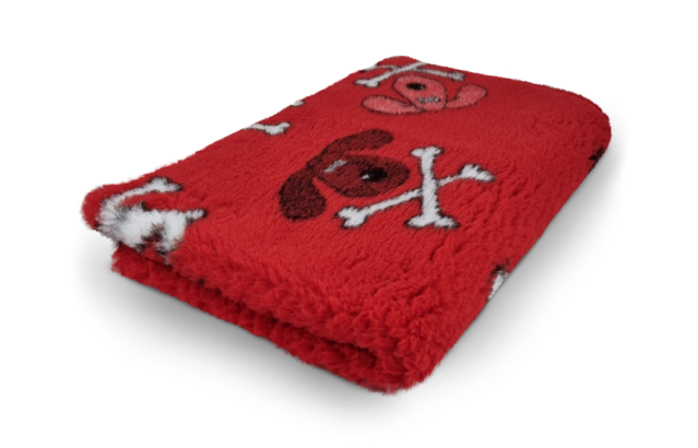 Vetbed Crossbones red 75x50