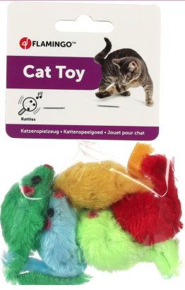 Ct barmy plush mouse colour multi 5cm 5p