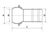 coupling with hose end - male 8