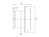 Coupling with square flange- Male 8